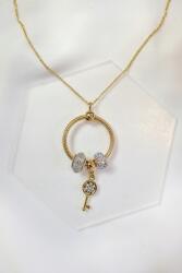  Nyaklánc Kerek Charms Arany kulcs