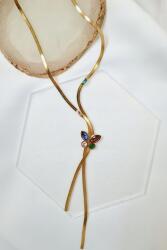  Pillangó nyaklánc strasszokkal, arany