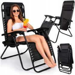 SPRINGOS Kerti Napozóágy Strand Összecsukható Fotel Zero Gravity Turista Szék 2in1 (GC0009)