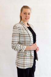  Bézs kockás blézer 3/4-es ujjal S (IT00361-2-1-5)