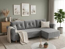  Canapea extensibila de colt SILVIANO, gri, reversibila, 230x140 cm