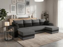  Coltar extensibil in forma de U VALERIO, gri inchis/antracit, 305x140 cm