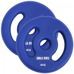 Gorilla Sports Súlytárcsa szett 2 x 4 kg sötétkék (101051-00056-0009) - gorillasports Súlytárcsa