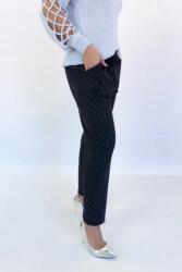  Fekete Elegáns Női Nadrág Flitterekkel Uni (00521-5-1-1)