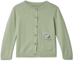 Tchibo - Kötött gyerekkabát rátéttel - kisgyerek - méret 50/56 - zöld