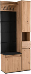 Mebel Elite Előszoba bútor szett 80 cm artisan tölgy/grafit színben - PARMA (W-PARMA-80-DA-PRZEDPO-ZES)