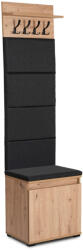 Mebel Elite Előszoba bútor szett 50 cm artisan tölgy/grafit színben - PARMA (W-PARMA-80-DA-PRZEDPO-ZES1)