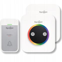 Spreest Vezeték Nélküli Kapucsengő Elemes Kapuhoz Vízálló Külső (Dzwonek bezprzewodowy M01-2G06-WW 1T2R Biały)