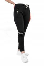  Cipzáros melegítőnadrág, fekete, S