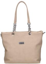 CHIARA bézs / levélmintás rostbőr női válltáska l5008 dawida