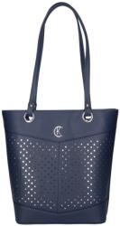 Karen sötétkék erezett / arany lézervágott rostbőr női válltáska 1725-l alilja