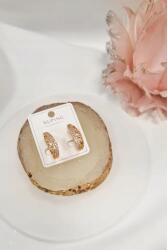  Arany színű cirkóniaköves könnycsepp fülbevaló Uni (00708-1-1-1)