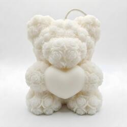 HARAHU Közepes Maci gyertya - Fehér KP39935