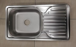 BH Mosogató NP 1 medencés + csepptálcás 760x420mm (BH-KM100)