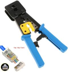  Cleste sertizare RJ45 /RJ11 /RJ12 cu taietor de fire pentru mufe cu Pass Trough (028-287) Cleste