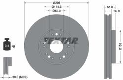 TEXTAR féktárcsa TEXTAR 92237503 for LEXUS (92237503)