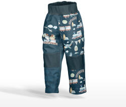 Takoy Panel szabásmintával softshell nadrágra trains/vonatok sötétkék 86-os méret - Tavaszi