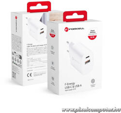  Phone charger Forcell F-Energy USB C + USB A QC4.0 PD 3A 35W TFK-TC-35WPD white (5903396327568) - pixelcomputer