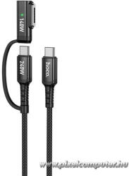  Cable 2in1 USB C to USB C / Mag3 Hoco 240W 1, 8 m U142 black (6942007648943)