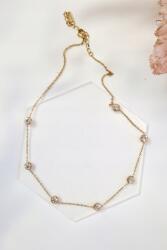  Nyaklánc kerek cirkóniákkal, arany