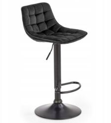 Halmar Hoker bárszék forgó fekete velúr bárszék konyha H95 (V-CH-H/95-CZARNY)