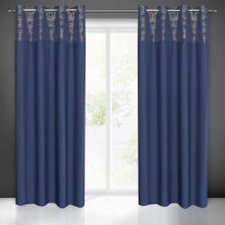  Dafne mintás dekor függöny Gránátkék/arany 140x250 cm (372879)