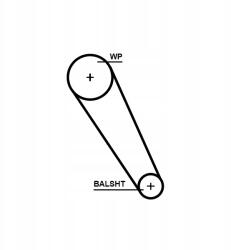 Gates Vezérműszíj Vw 1, 8/2, 0TFSI (vízpumpa) GAT5698XS