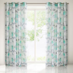  Briana mintás dekor függöny Fehér/szürke/türkiz 140x250 cm (333655)