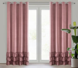  Megi fodros dekor függöny Sötét rózsaszín 140x250 cm