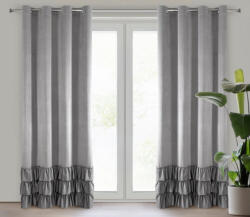  Megi fodros dekor függöny Acélszürke 140x250 cm