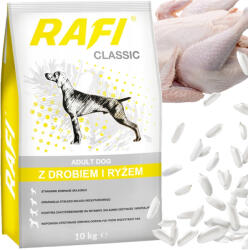 RAFI Classic Kutyaeledel Kutyaeledel Baromfival És Rizzsel Dolina Noteci Felnőtt Kutyáknak 10KG