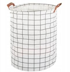 Verk Group Verk 01940_BK Játékkosár, szennyestartó fekete-fehér (01940_BK)