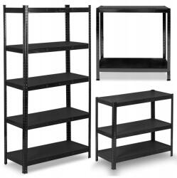 Humberg Tárolószekrény Fém Fekete 180x90x40cm 5 polc 875kg 2in1 Loft (4851)