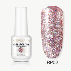 KIEVSKAYA Ojă Semipermanentă Kievskaya Platinum RP02 - Pink Holographic Glitter (RP02)