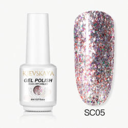 KIEVSKAYA Ojă Semipermanentă Kievskaya Platinum SC05 - Silver Multicolor Glitter (SC05)