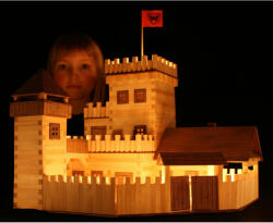 Walachia Set constructie arhitectura Castel, 607 piese din lemn, Walachia (WLMK19)