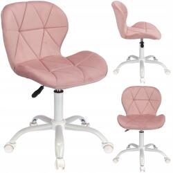 Jumi Gurulós íróasztali szék Endo íróasztalhoz velúr rózsaszín Jumi (z poduszką nowoczesne)