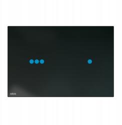 Alcaplast Érintésmentes Slim Vezérlőgomb Üveg Háttérvilágítással-fekete IP45 (NIGHT LIGHT-3-SLIM)