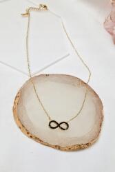 Infinity nyaklánc fekete cirkóniákkal Arany-fekete