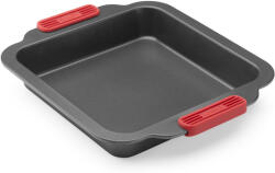 Lékué Non-Stick Square Cake Mould négyzetes tapadásmentes tortaforma, acél és szilikon, szürke