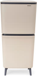 Brabantia SortUp Recycle Bin Hi 2 szintes szelektív szemetes torony, 10+10+25L, műanyag, világos bézs