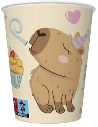  Happy Birthday Capybaras papír pohár 8 db-os 250 ml (PKK773265) - oliviashop