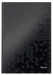 Leitz Beíró, A4, kockás, 80 lap, keményfedeles, LEITZ "Wow", fekete (E46261095) - onlinepapirbolt