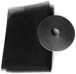 VERK GROUP Plasă de Țânțari neagră pentru fereastră 180x150 cm, lavabilă și ajustabilă (15228_CZ)