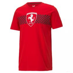 PUMA Ferrari Checkepiros Flag Környakú Póló - L