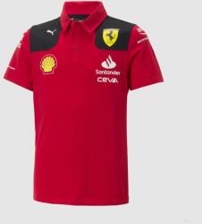  Ferrari galléros póló, Puma, csapat, gyerek, piros, 2023 - 176