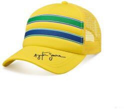  Ayrton Senna Stripe Trucker Baseball Sapka