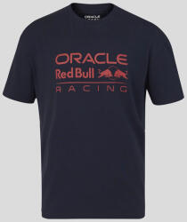  Red Bull póló, Oracle Red Bull Racing logó, laza szabású, sötétkék - 3XL