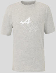  Alpine póló, A betűs grafika, gyerek, szürke - 140-146