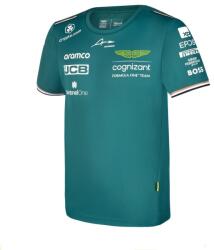  Aston Martin környakú póló, Fernando Alonso, gyerek, zöld, 2023 - 164